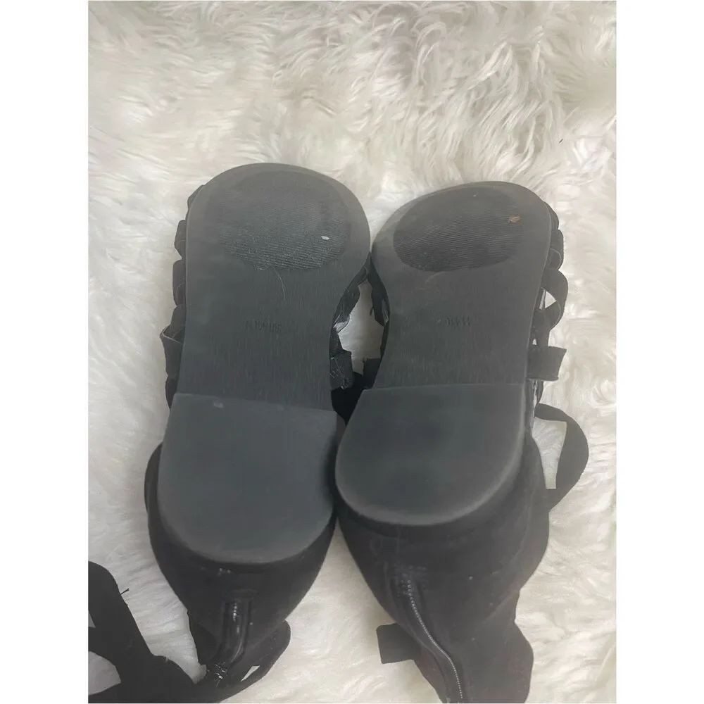 Torrid synthetic Black Lace-Up Strappy Gladiator Sandals SZ10WW